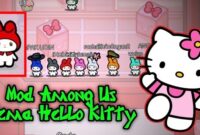 among us hello kitty